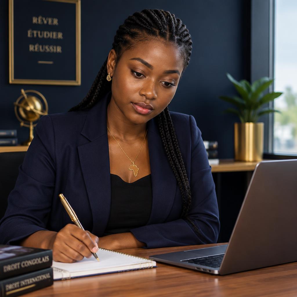 Jeune professionnelle prenant des notes à son bureau